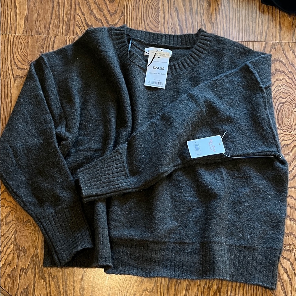 Lucky Brand-Dark Gray Women's Crew Neck Sweater